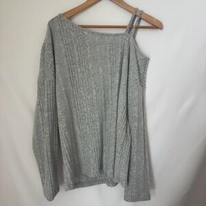 SHEIN Light Gray Knit Top